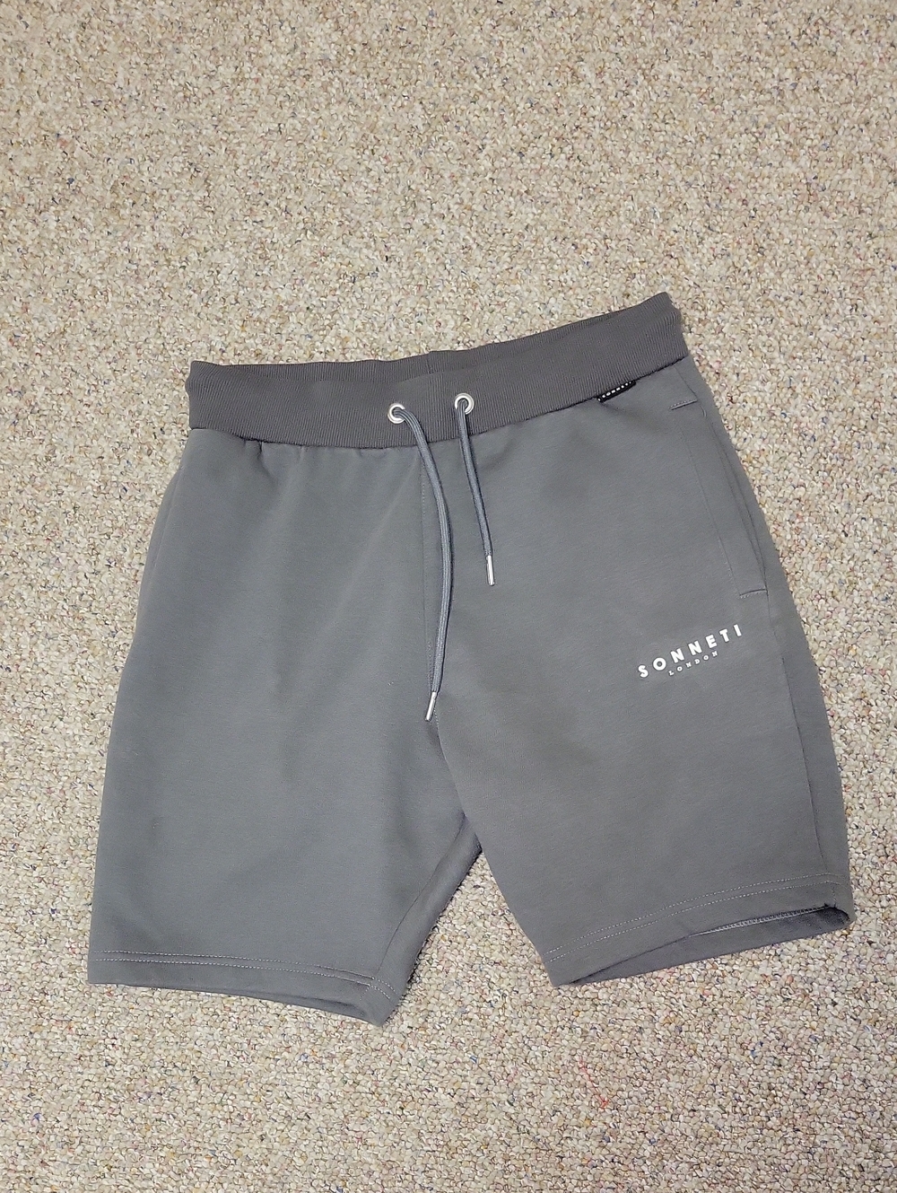 Sonneti London Men's Grey Drawstring Shorts Medium New Gym Workout